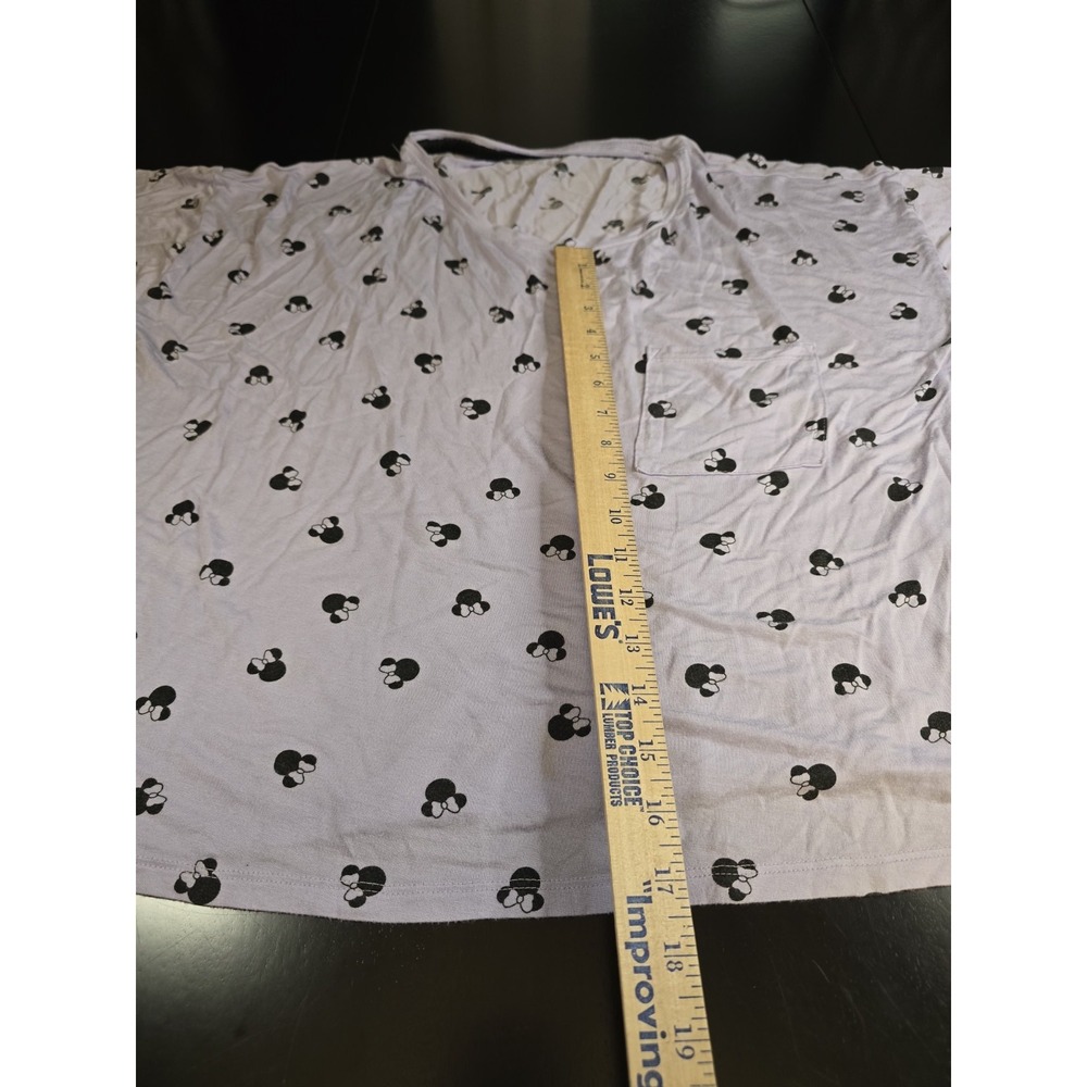 Disney Costco Minnie Mouse Pajama Set Womens M Purple Rayon Soft PJ Top & Shorts - Picture 2 of 12